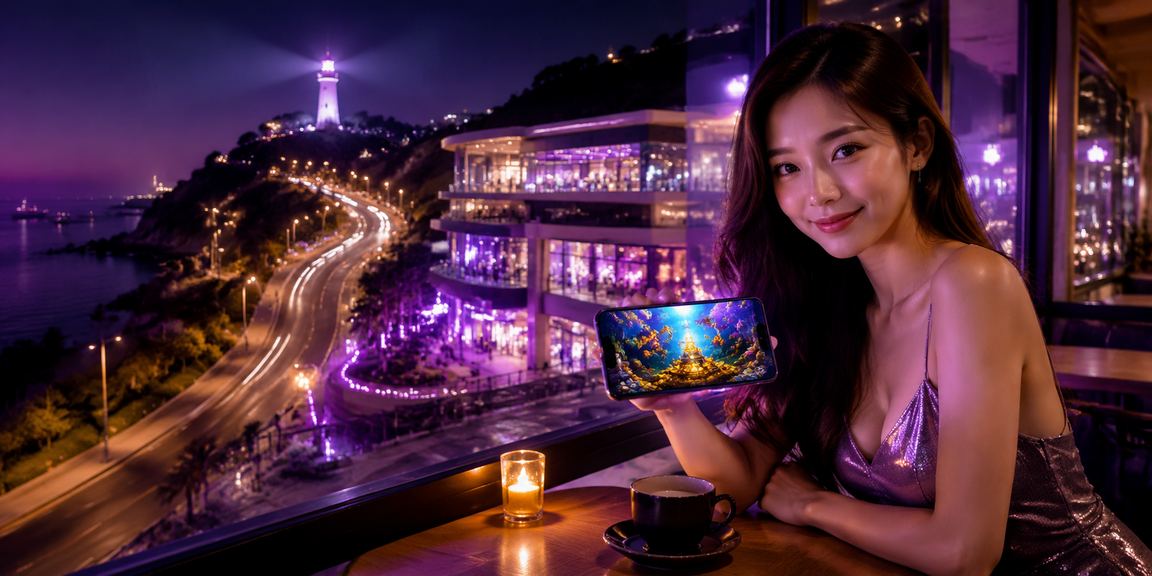 Người dùng chơi casino trên điện thoại tại Vũng Tàu cùng ly cà phê